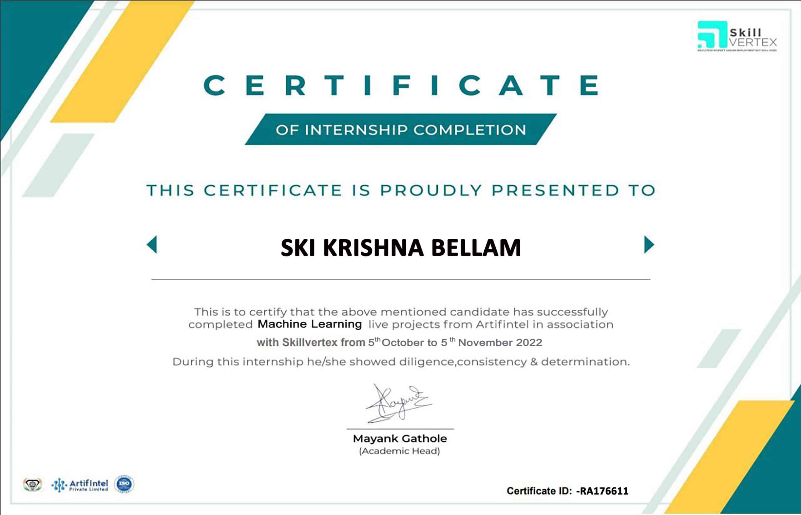 Stand Out with a Customizable skillvertex Internship Certificate PSD Template Stand Out with a Customizable skillvertex Internship Certificate PSD Template