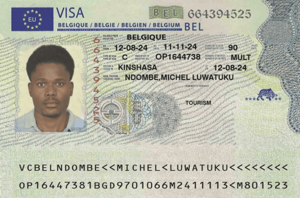 belgium-visa Belgium Tourism visa PSD template
