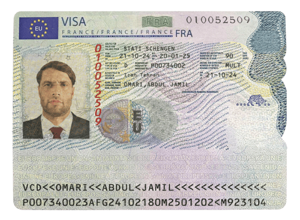 french-visa french schengen visa PSD template