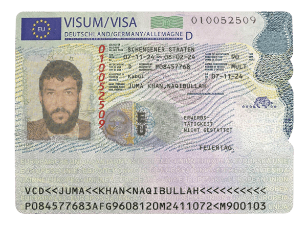 german-visa-new Germany Schengen visa template in PSD format | fully editable | 2018 – present