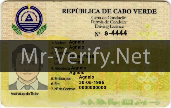 Editable Cabo Verde Driver License