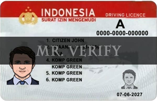 Download Indonesia Driver License PSD