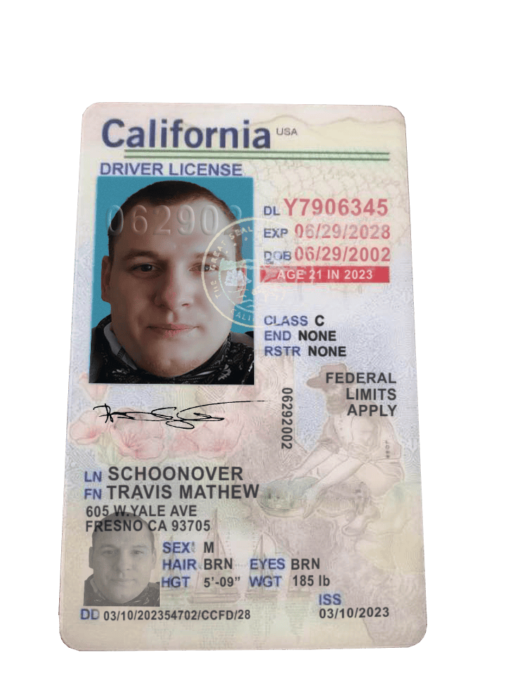 real california driver license template usa california driver license Psd Template under 21 version