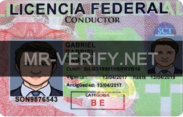 Mexico Driver License PSD
