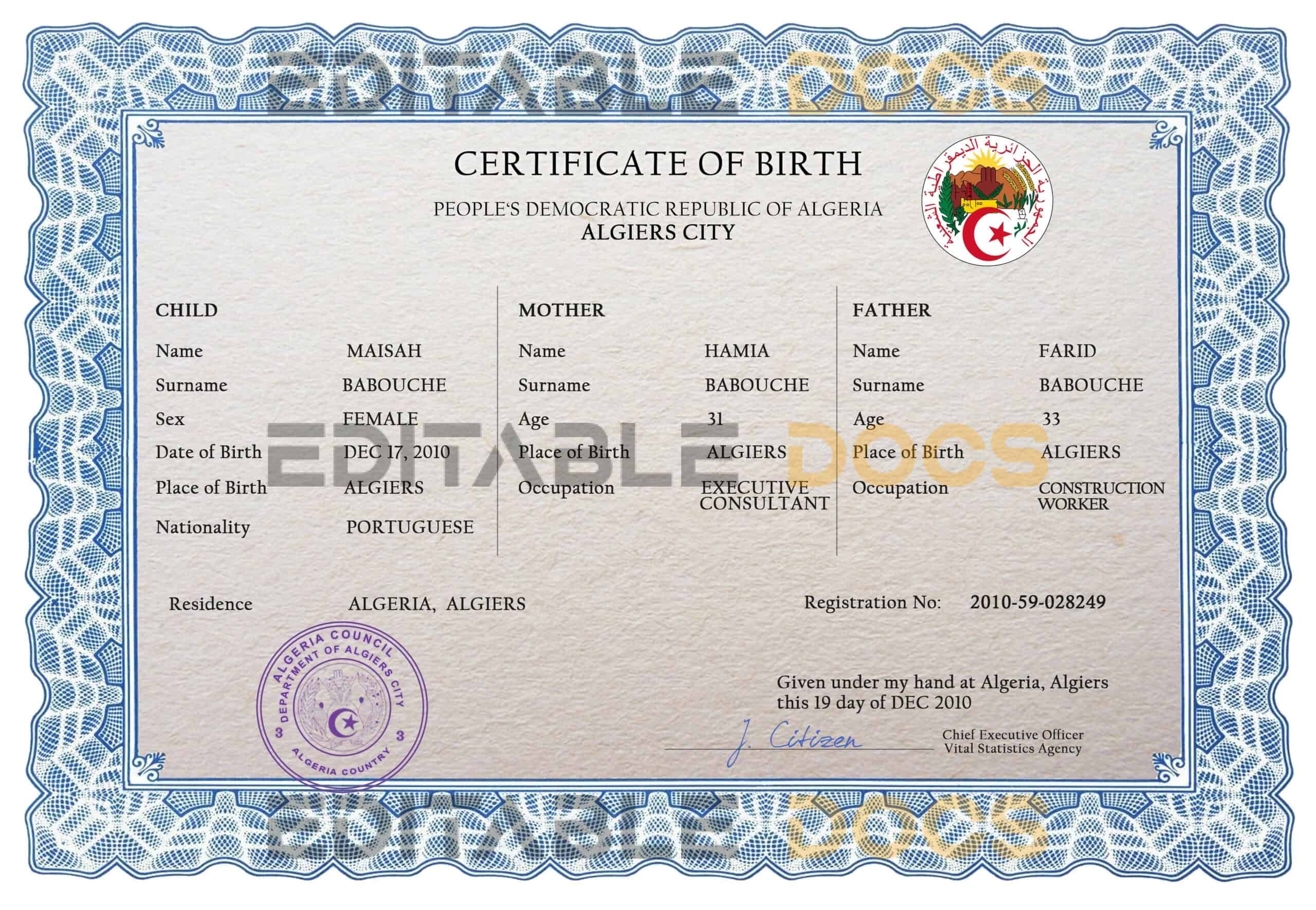 Algeria-vital-record-birth-certificate-PSD-template-fully-editable-scaled-1.jpg Algeria vital record birth certificate PSD template