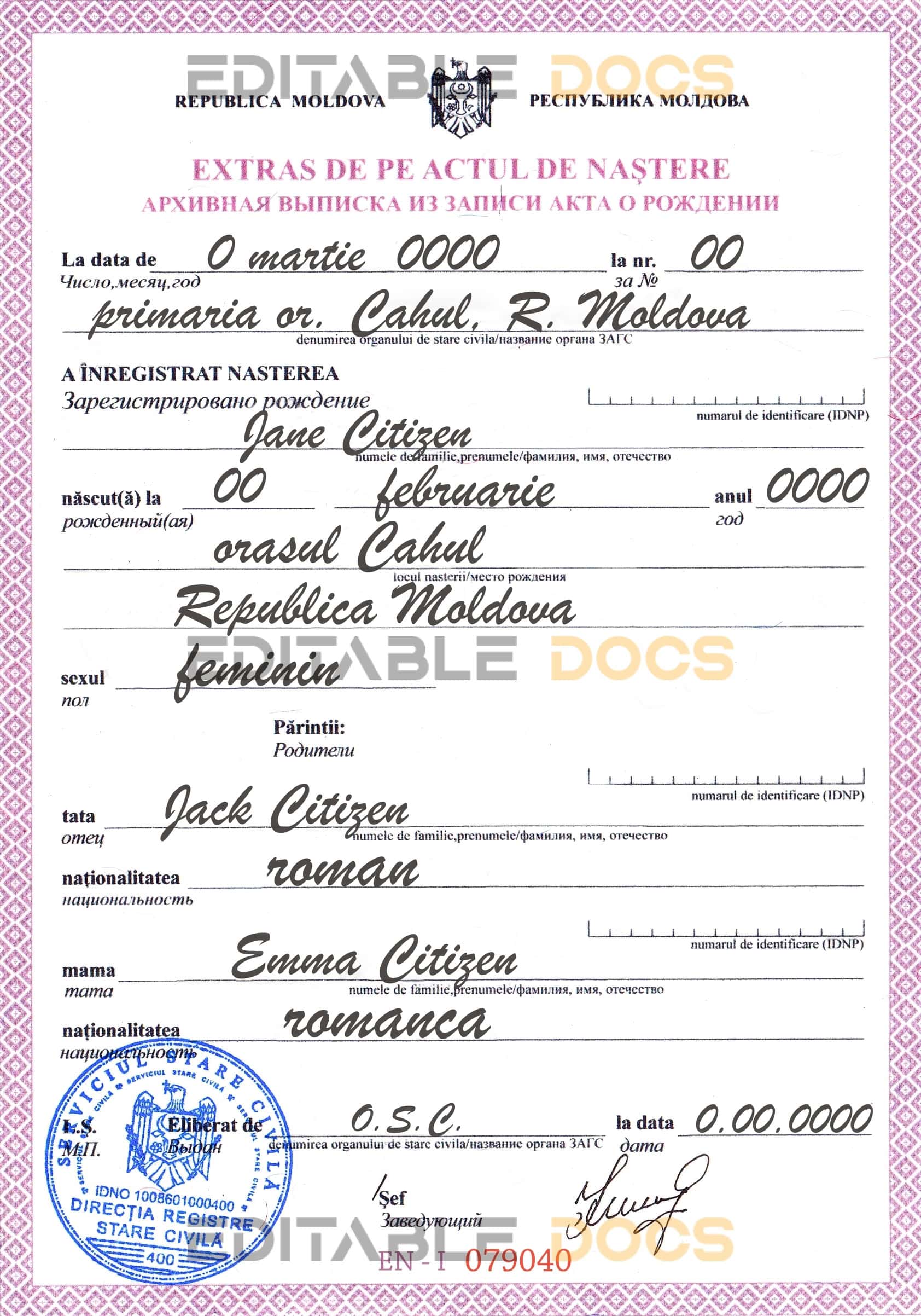 Authentic-Moldova-Birth-Certificate-Template-Customize-and-Download-Online.jpg Moldova birth certificate template in PSD format