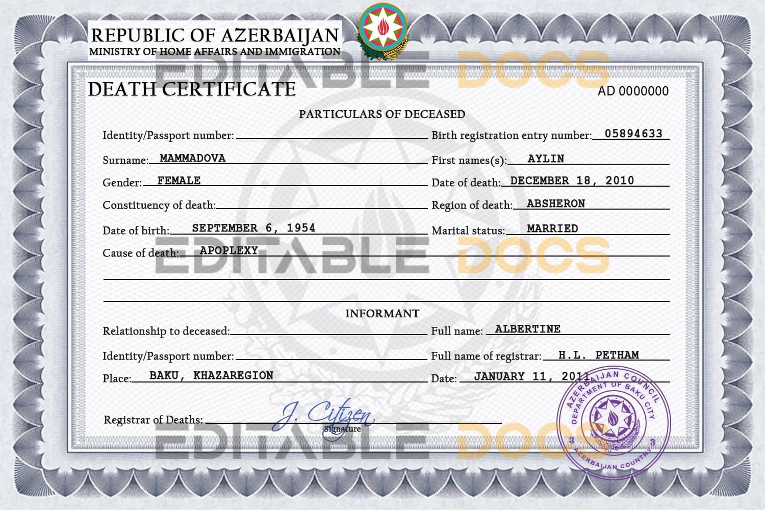 Azerbaijan-vital-record-death-certificate-PSD-template-completely-editable.jpg Azerbaijan vital record death certificate PSD template