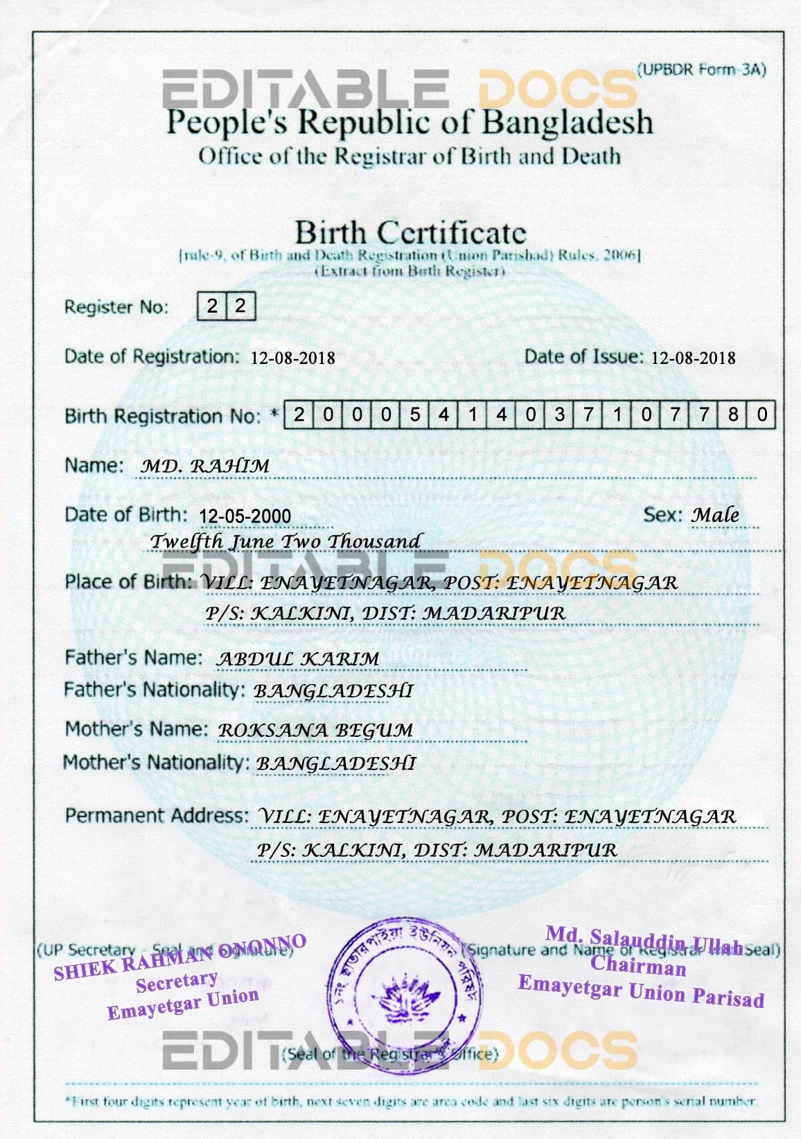 Bangladesh-Birth-certificate-template-in-PSD-format-fully-editable.jpg Bangladesh Birth certificate template in PSD format