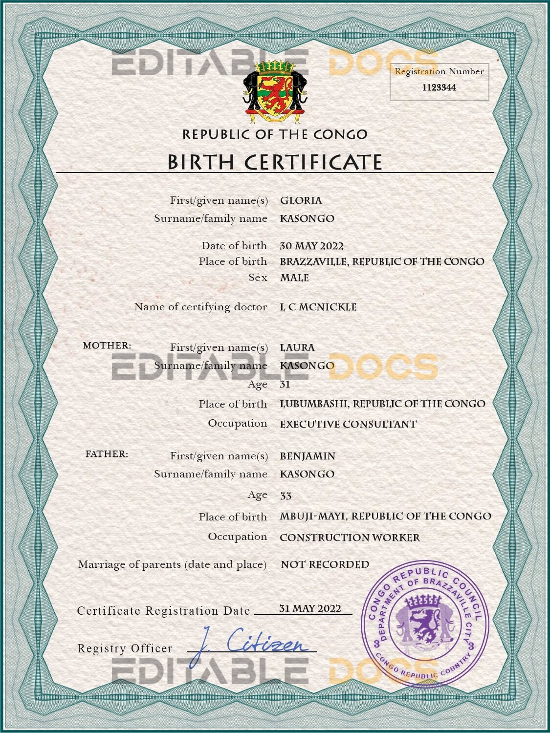 Congo-Republic-of-the-vital-record-birth-certificate-PSD-template-completely-editable.jpg Congo (Republic of the) vital record birth certificate PSD template