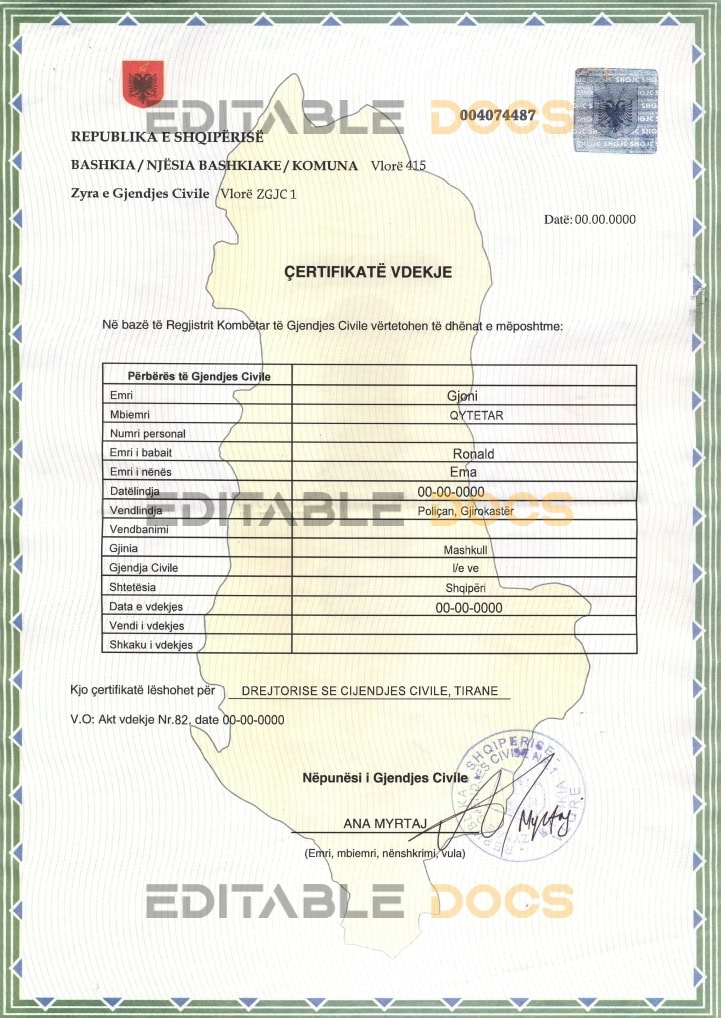 Customizable-Albania-Death-Certificate-PSD-Templates-Instant-Download-.jpg Albania death certificate template in PSD format