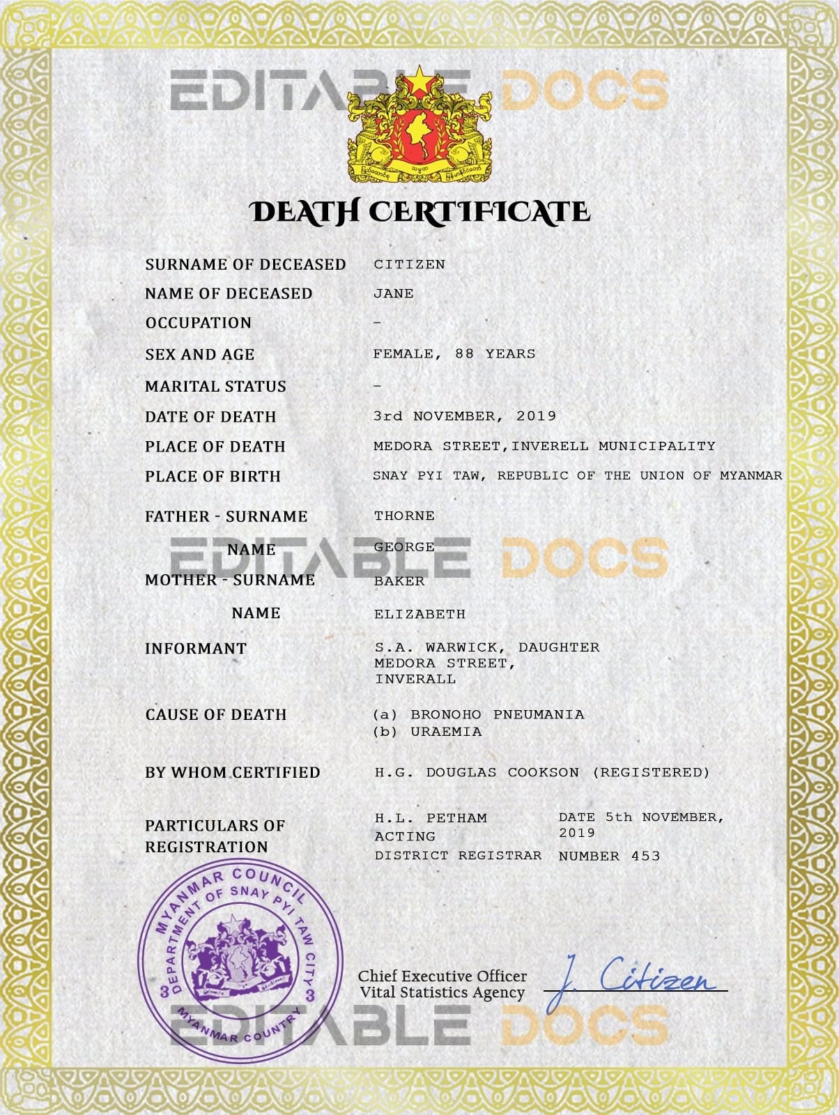 Customizable-Myanmar-Death-Certificate-PSD-Templates-nstant-Download.jpg Myanmar death certificate PSD template