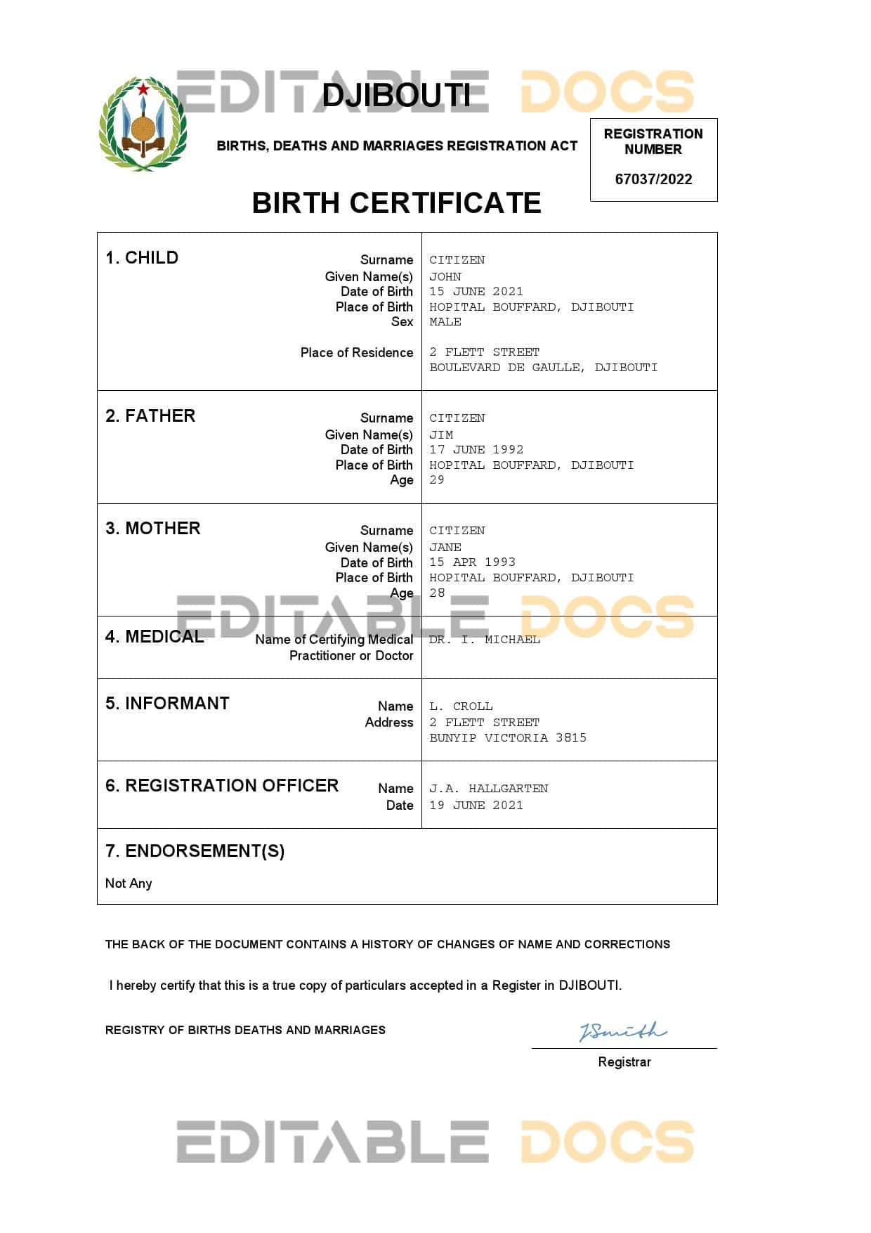 Djibouti-birth-certificate.jpg Djibouti birth certificate Word and PDF template