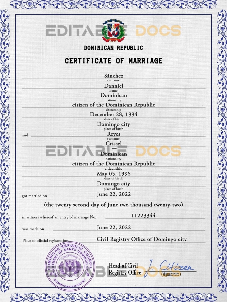 Dominican-Republic-Marriage-Certificate-Editable-PSD-Templates.jpg Dominican Republic Marriage Certificate