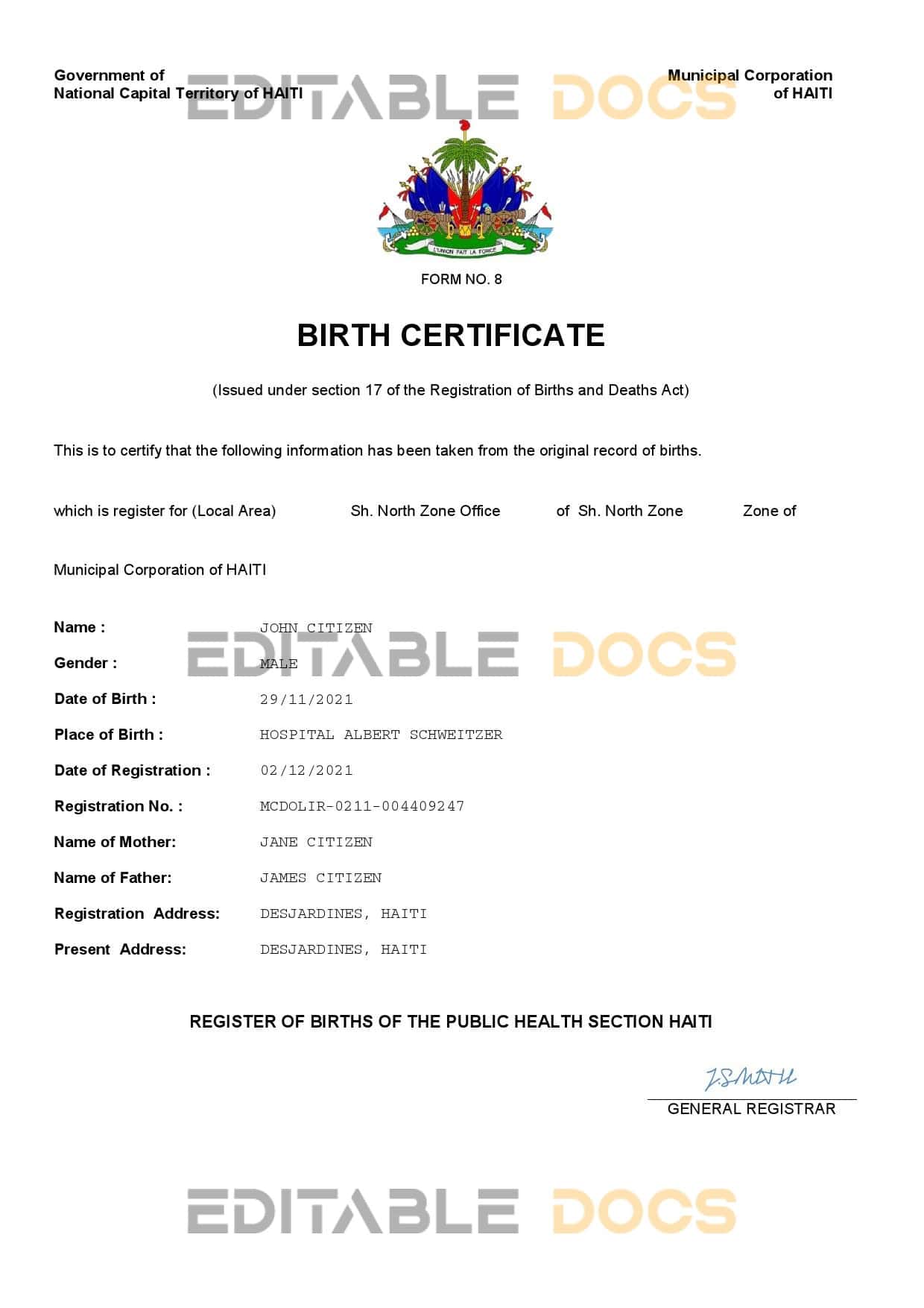 Haiti-birth-certificate.jpg Haiti vital record birth certificate Word and PDF template