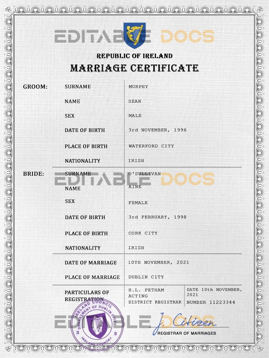 Ireland-marriage-certificate-Word-and-PDF-template-fully-editable.jpg Ireland marriage certificate Word and PDF template