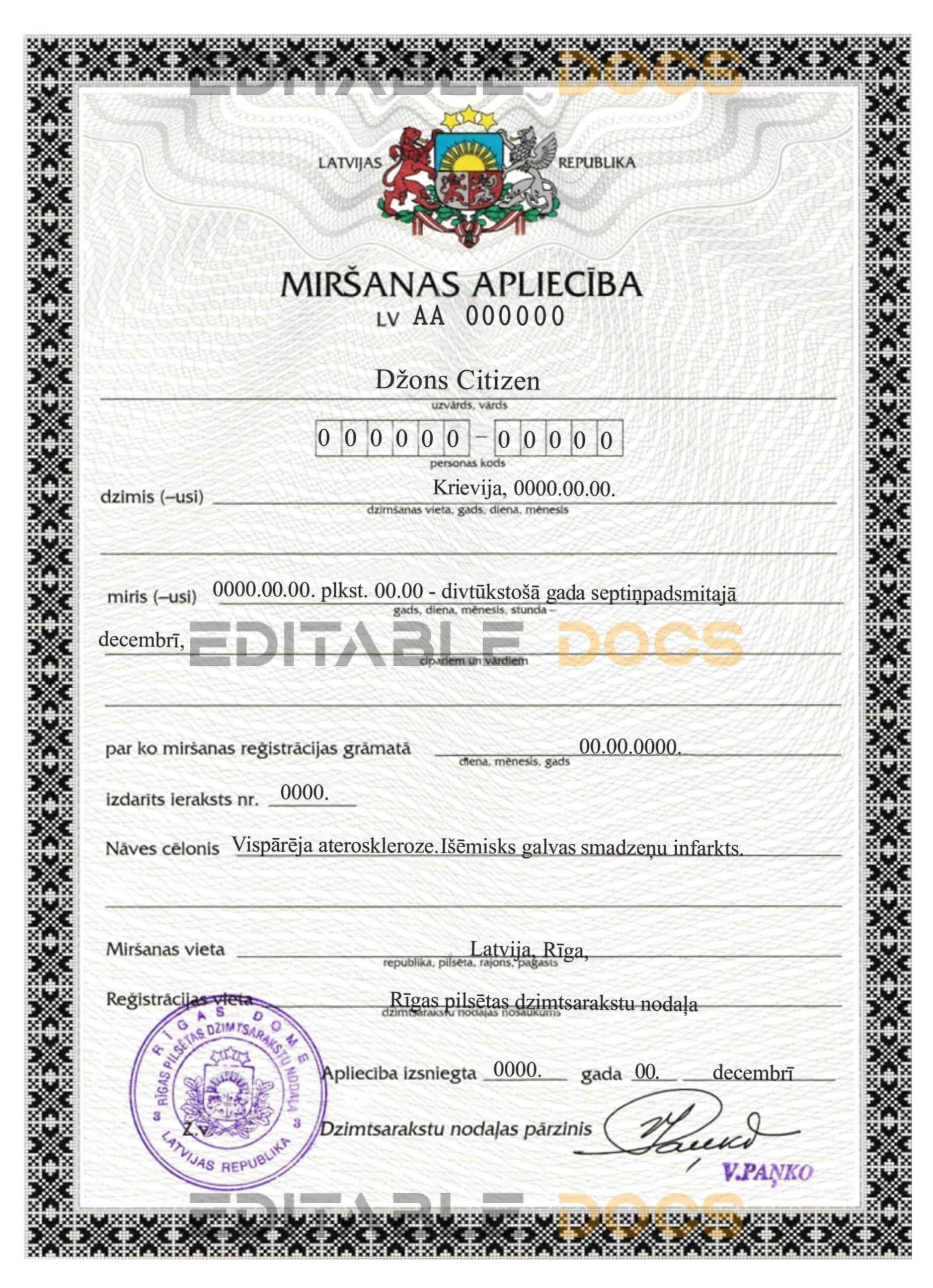 Latvia-death-certificate-template-in-PSD-format-fully-editable-scaled-1.jpg Latvia death certificate template in PSD format