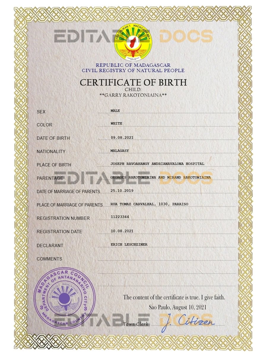 Madagascar-birth-certificate-PSD-template-completely-editable.jpg Madagascar birth certificate PSD template