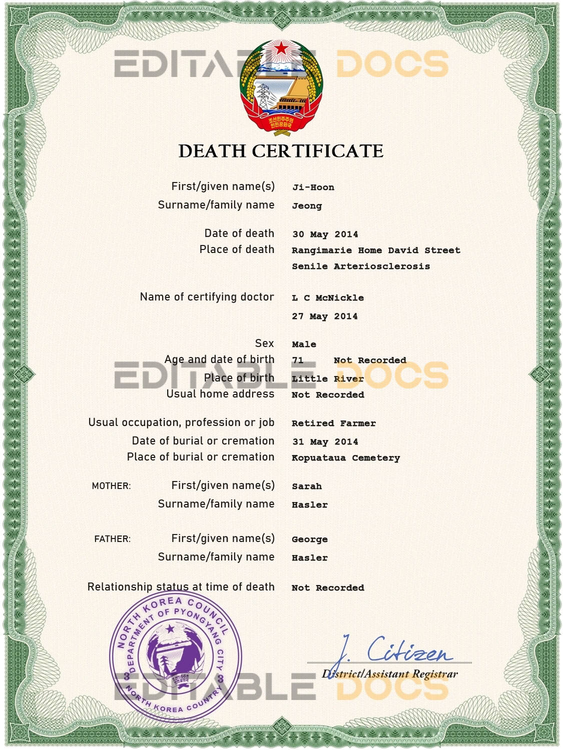 North-Korea-death-certificate-PSD-template-completely-editable.jpg North Korea death certificate PSD template