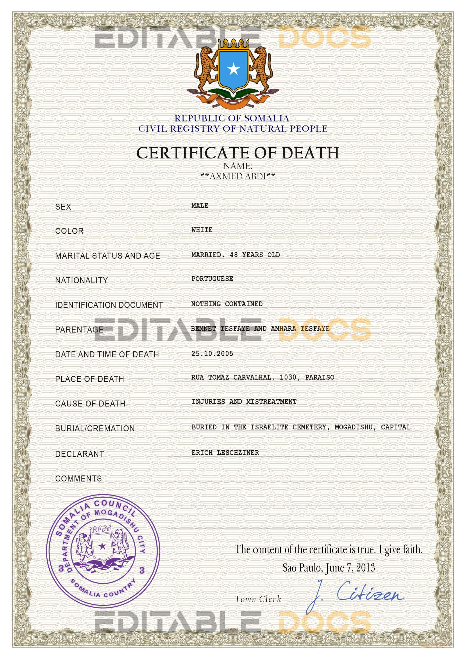 Somalia-vital-record-death-certificate-PSD-template-completely-editable-scaled-1.jpg Somalia vital record death certificate PSD template