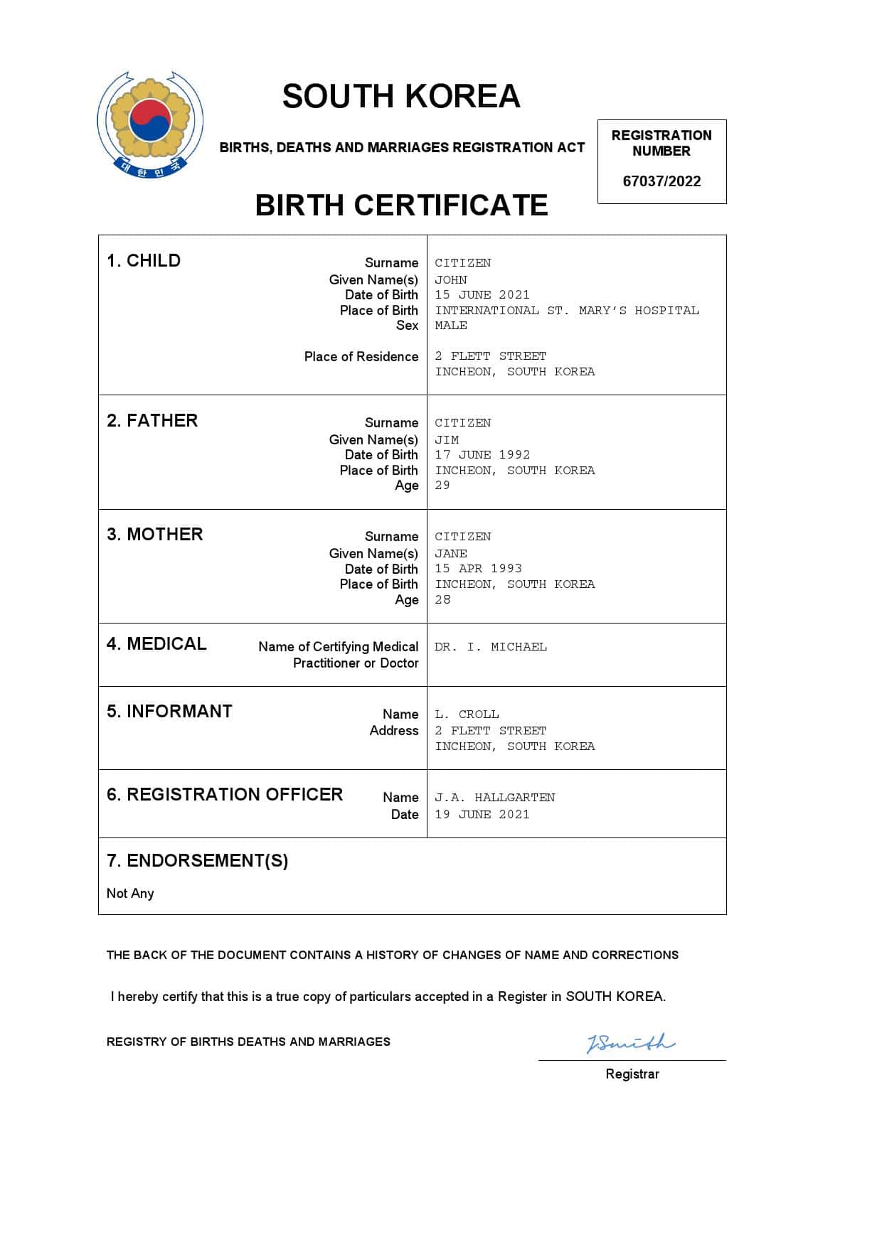 South-Korea-birth-certificate.jpg South Korea birth certificate Word and PDF template
