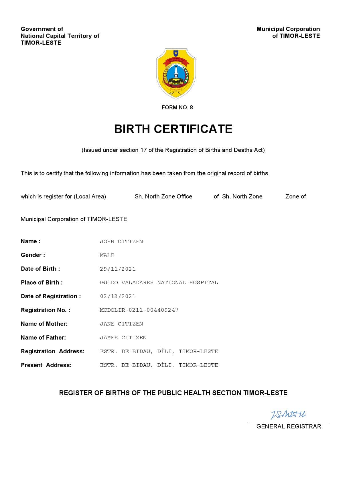 Timor-Leste-birth-certificate.jpg Timor-Leste birth certificate Word and PDF template
