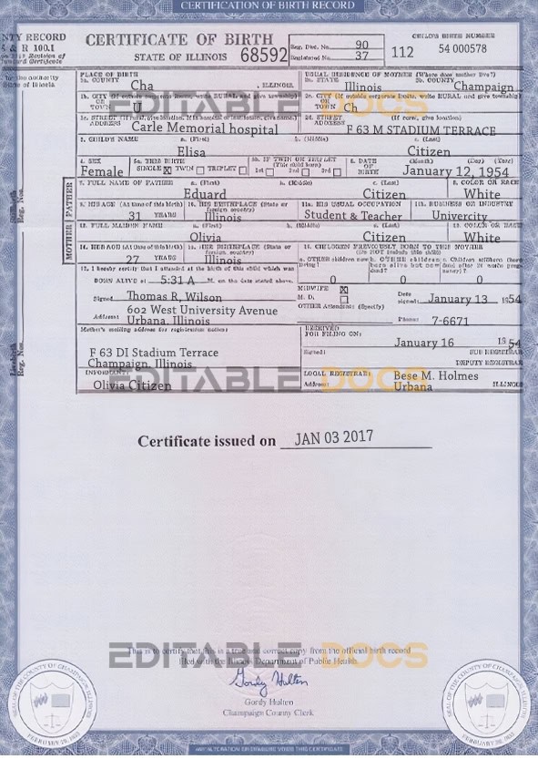USA-Illinois-state-birth-certificate-template-in-PSD-format-fully-editable-1.jpg Authentic USA Illinois Birth Certificate Template