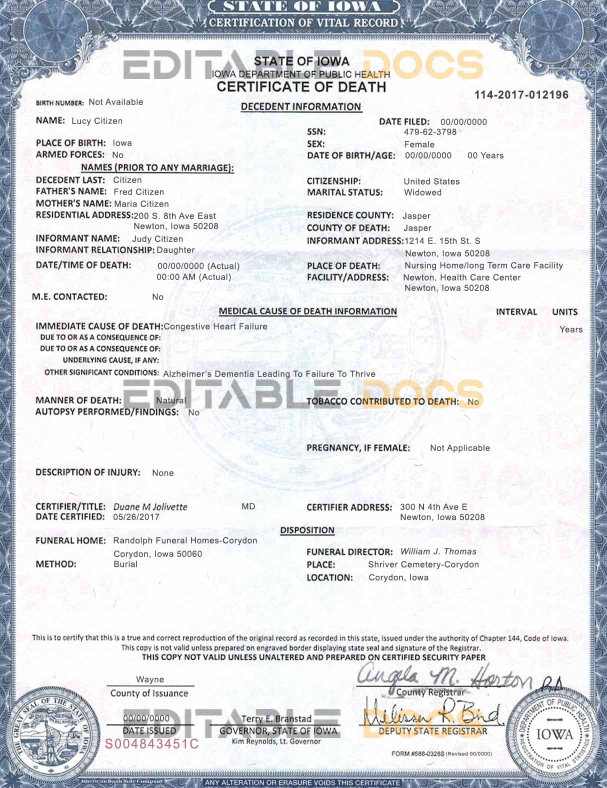 USA-Iowa-state-death-certificate-template-in-PSD-format-fully-editable.jpg USA Iowa state death certificate template in PSD format