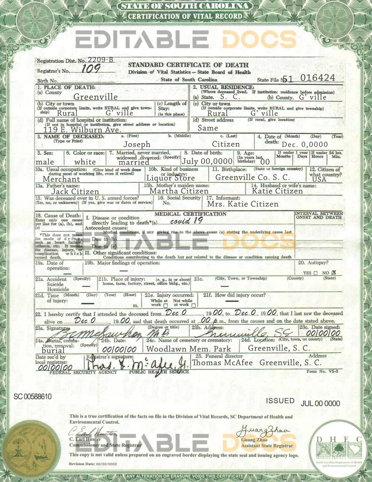 USA-South-Carolina-state-death-certificate-template-in-PSD-format-fully-editable.jpg USA South Carolina state death certificate template in PSD format
