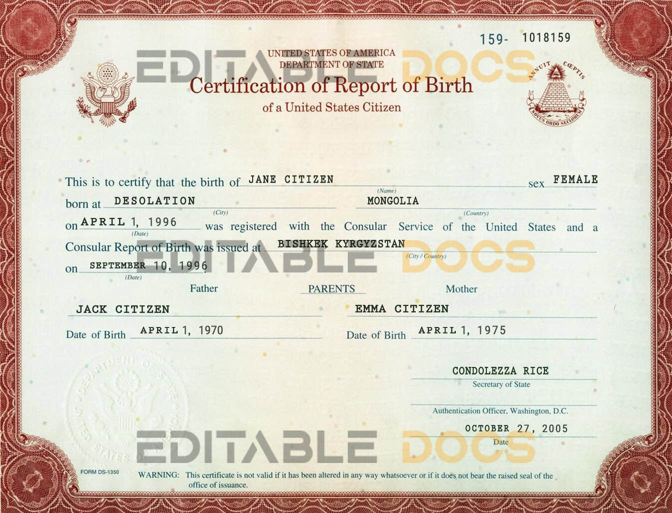 USA-certification-of-report-of-birth-Washington-certificate-template-in-PSD-format-fully-editable.jpg USA certification of report of birth Washington certificate template in PSD format