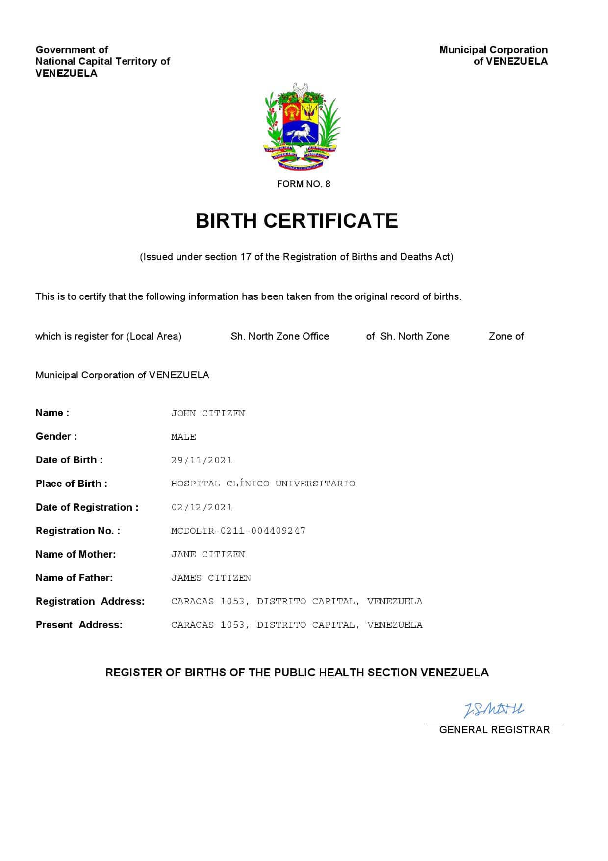 Venezuela-birth-certificate.jpg Venezuela vital record birth certificate Word and PDF template