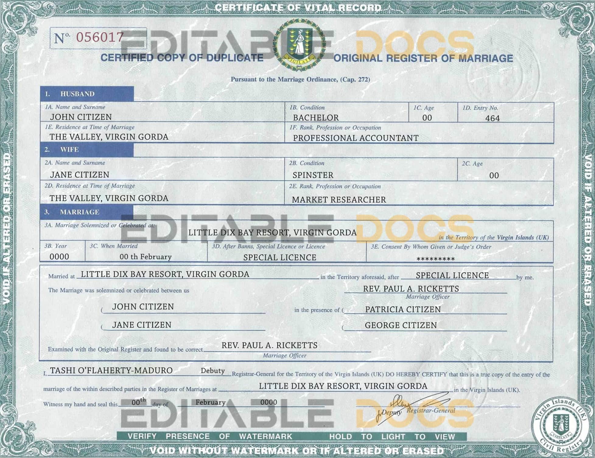 Virginian islands Marriage Certificate Editable PSD Templates Virginian islands Marriage Certificate Editable PSD Templates