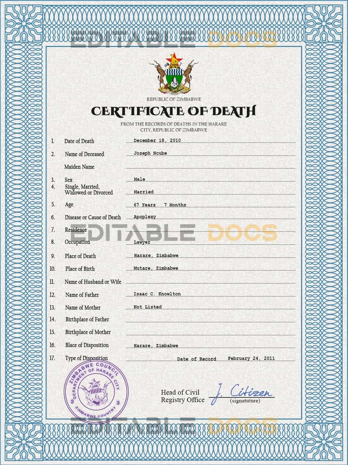Zimbabwe-death-certificate-PSD-template-completely-editable.jpg Zimbabwe death certificate PSD template