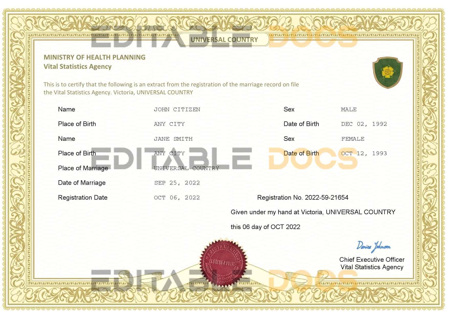 acute project acute project Marriage Certificate