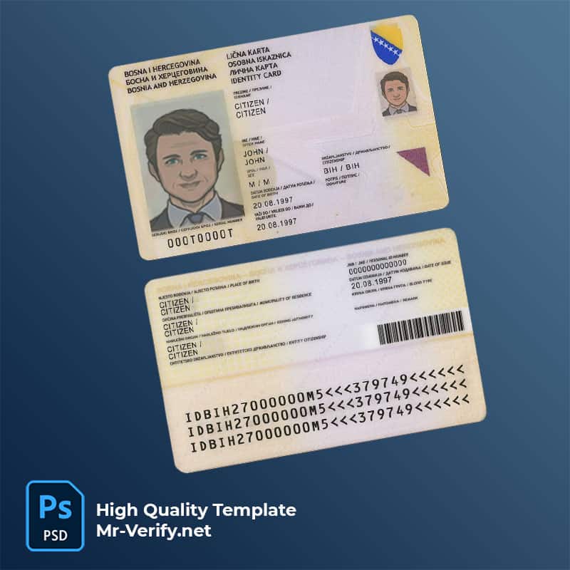 bosnia-id-mrverify Bosnia and Herzegovina ID template new version