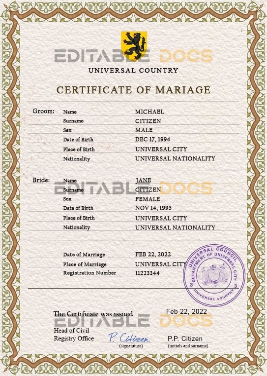 flutter universal flutter universal Marriage Certificate