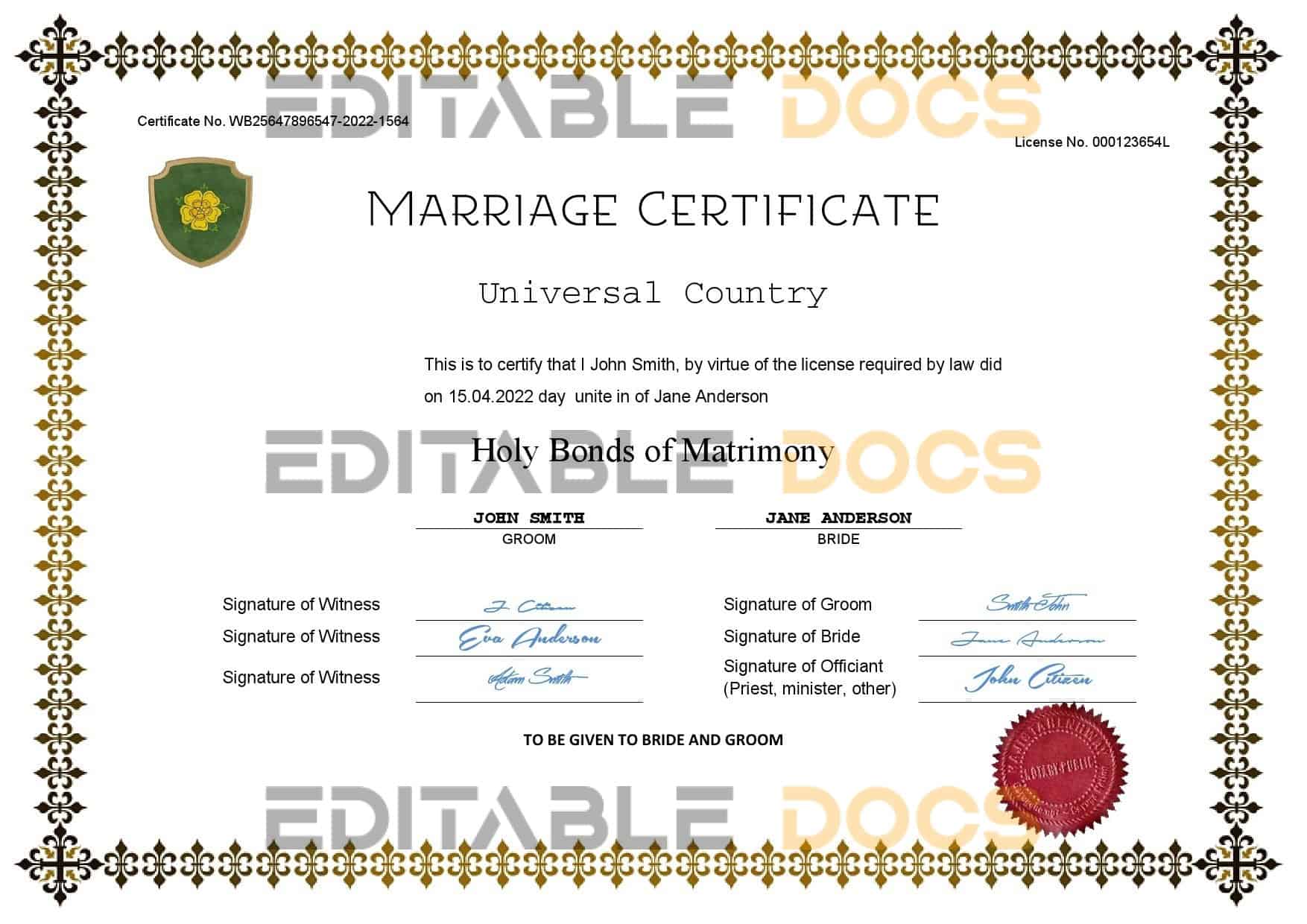 fresh universal Marriage Certificate fresh universal Marriage Certificate