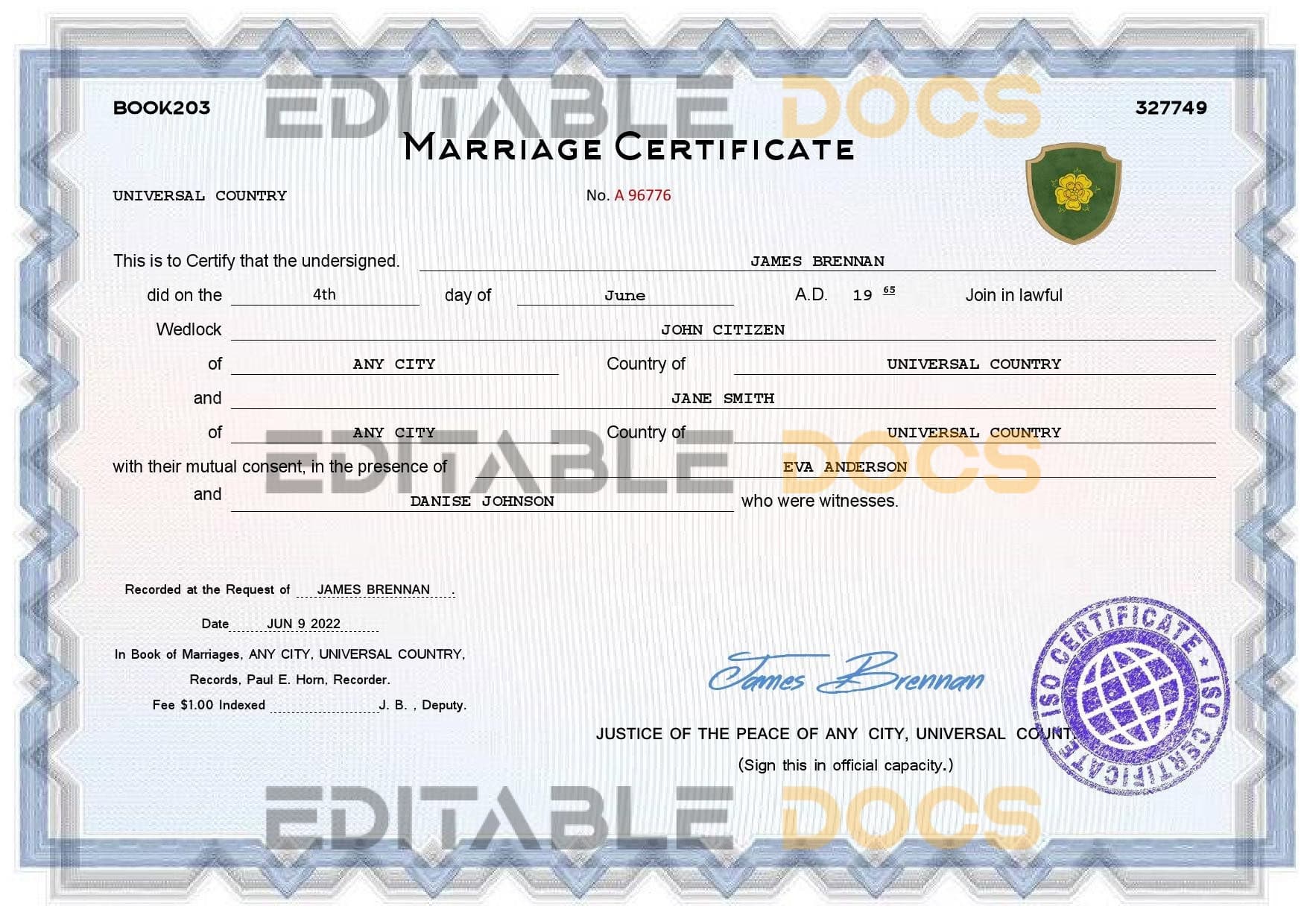 full-frontal universal full-frontal universal Marriage Certificate