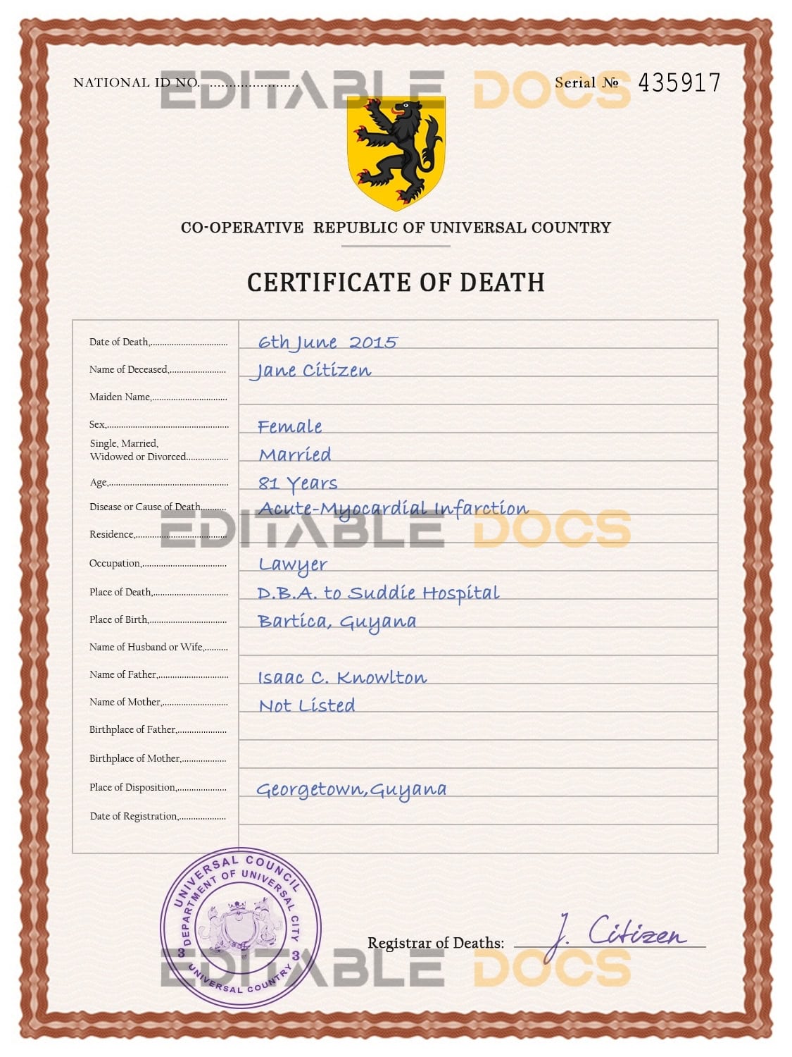 # horizon vital record death certificate universal PSD template # horizon vital record death certificate universal PSD template