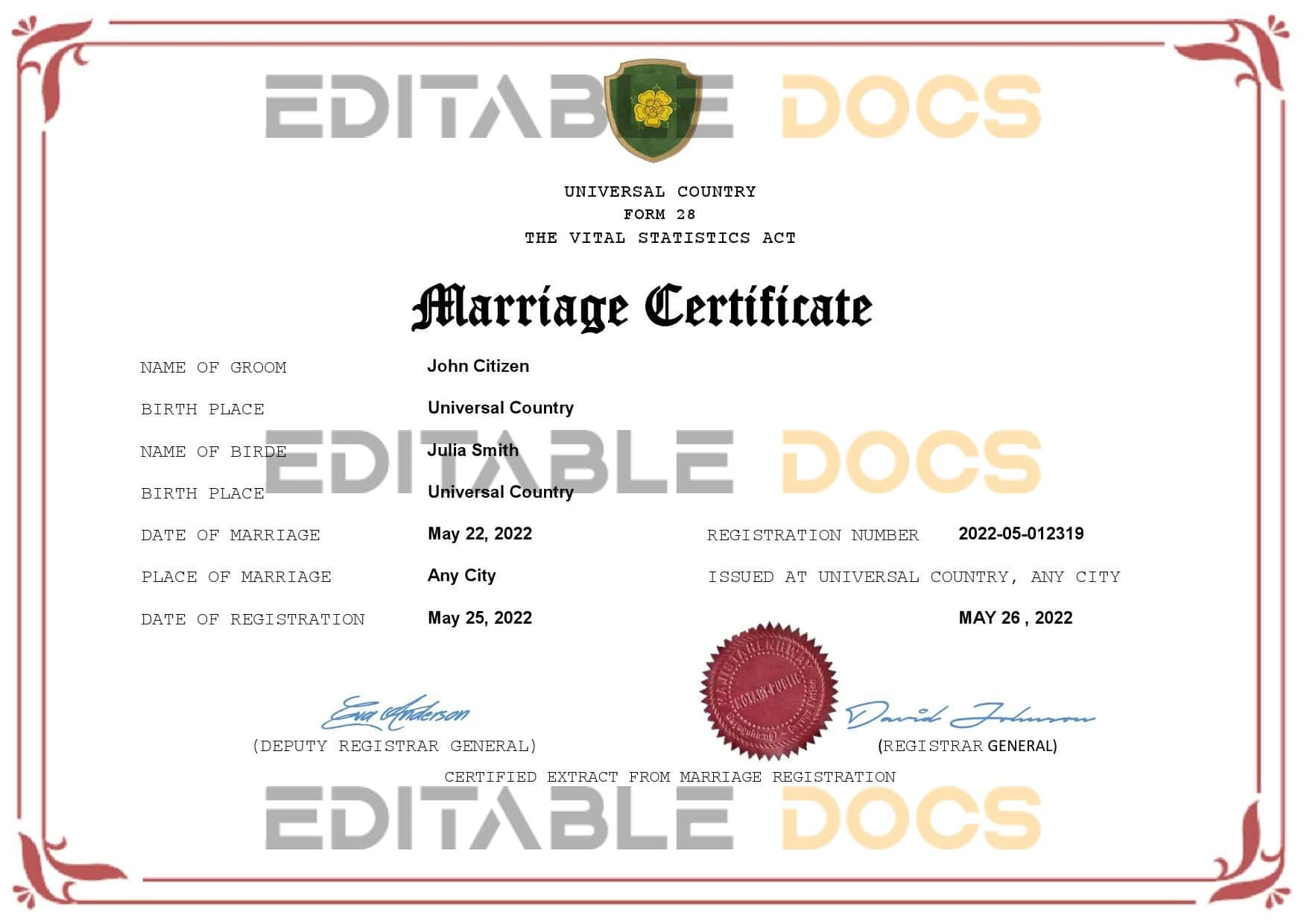 lure universal Marriage Certificate lure universal Marriage Certificate