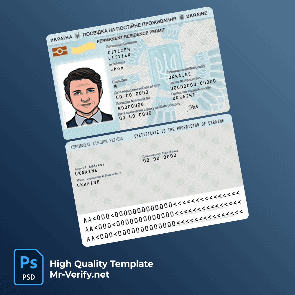 ukrain-id-mrverify Ukraine ID template in PSD format new version