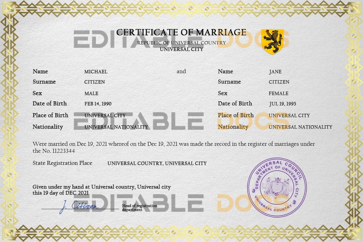 viewfinder universal viewfinder universal Marriage Certificate