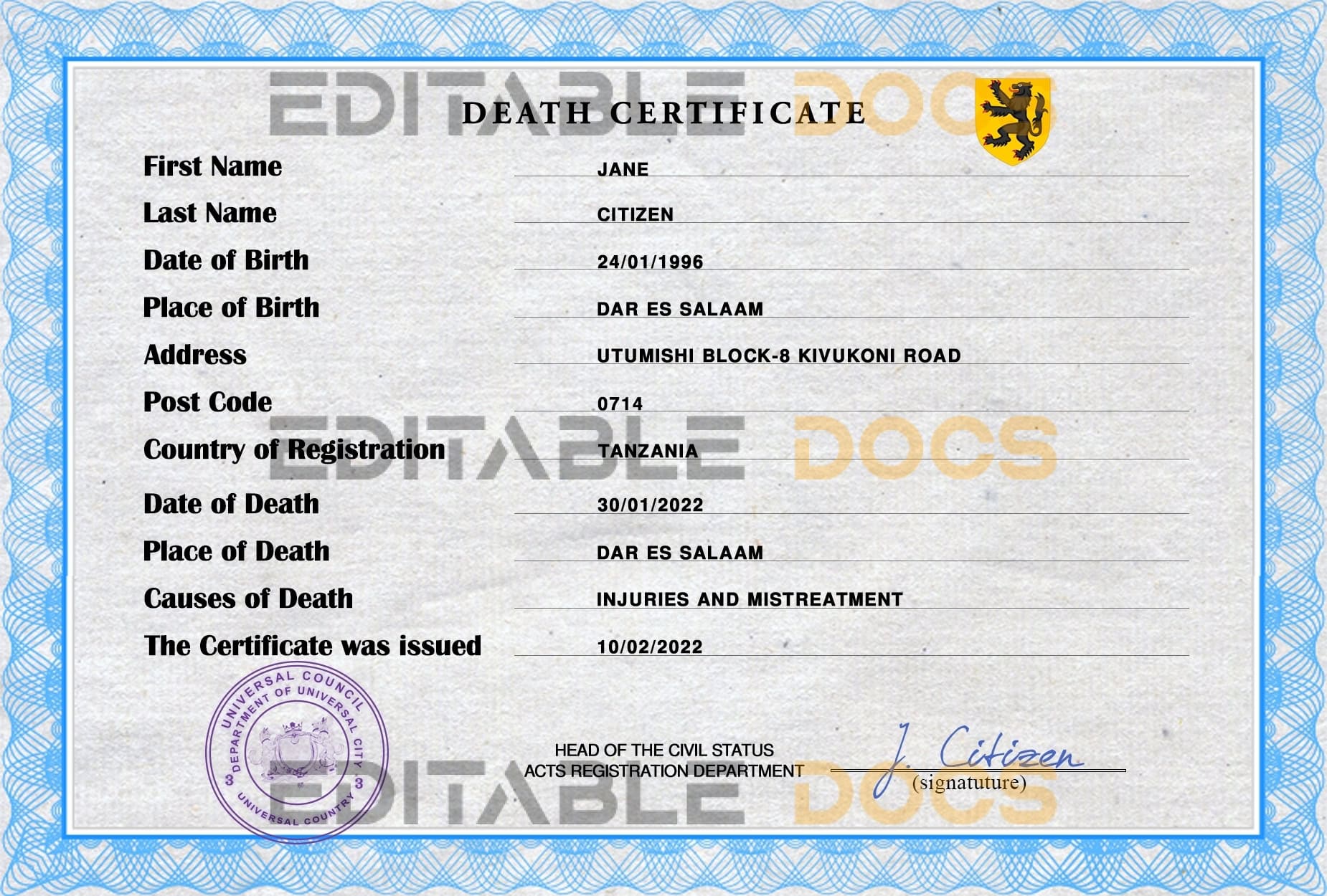 wise-crowd-death-universal-certificate-PSD-template-completely-editable.jpg # wise crowd death universal certificate PSD template