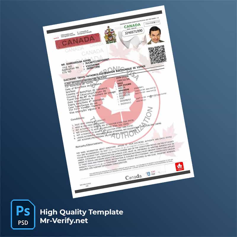 Canada-evisa-word-and-pdf-template Canada evisa word and pdf template