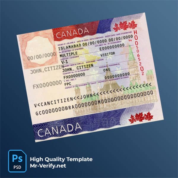 Canada-travel-visa-2024-present Canada travel visa psd template new version 2024 to present