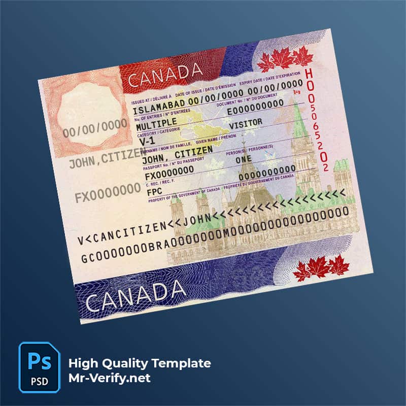 Canada-travel-visa-2024-present Canada travel visa psd template new version 2024 to present