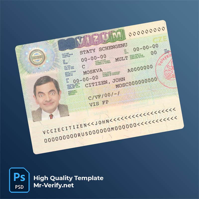 Czech-republic-schengen-visa Czech visa PSD template