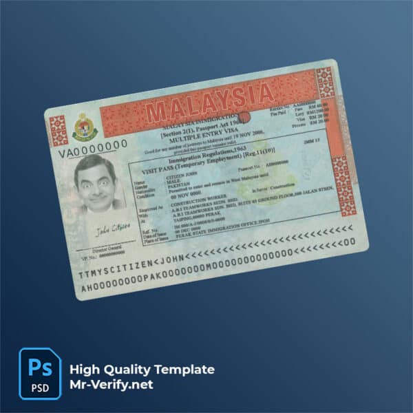 Malaysia-multiple-entry-visa Malaysia entry Visa PSD Template