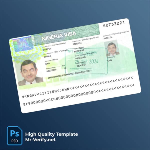 Nigeria-visa-2024-present Nigeria visa psd template