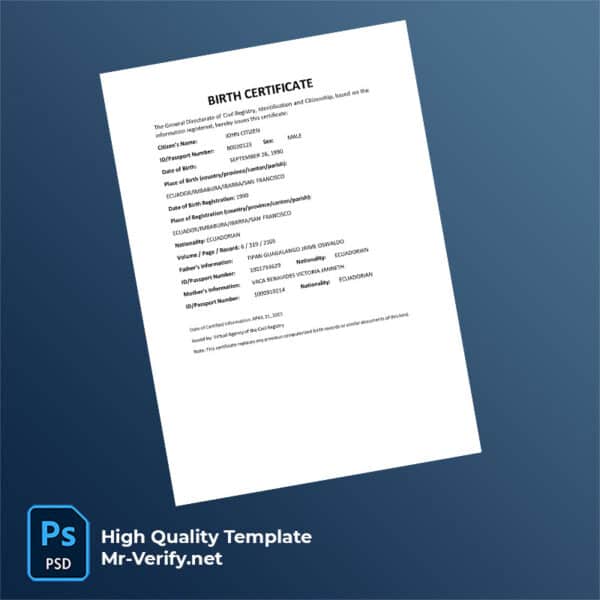 Ecuador-birth-certificate-word-and-pdf-template Ecuador birth certificate word and pdf template