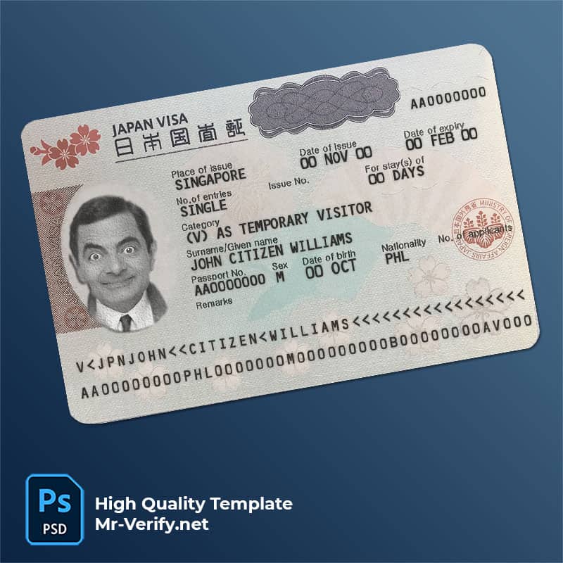 Japan-visa Japan tourist visa psd template
